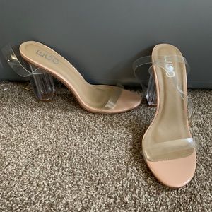 Clear Perspex heels